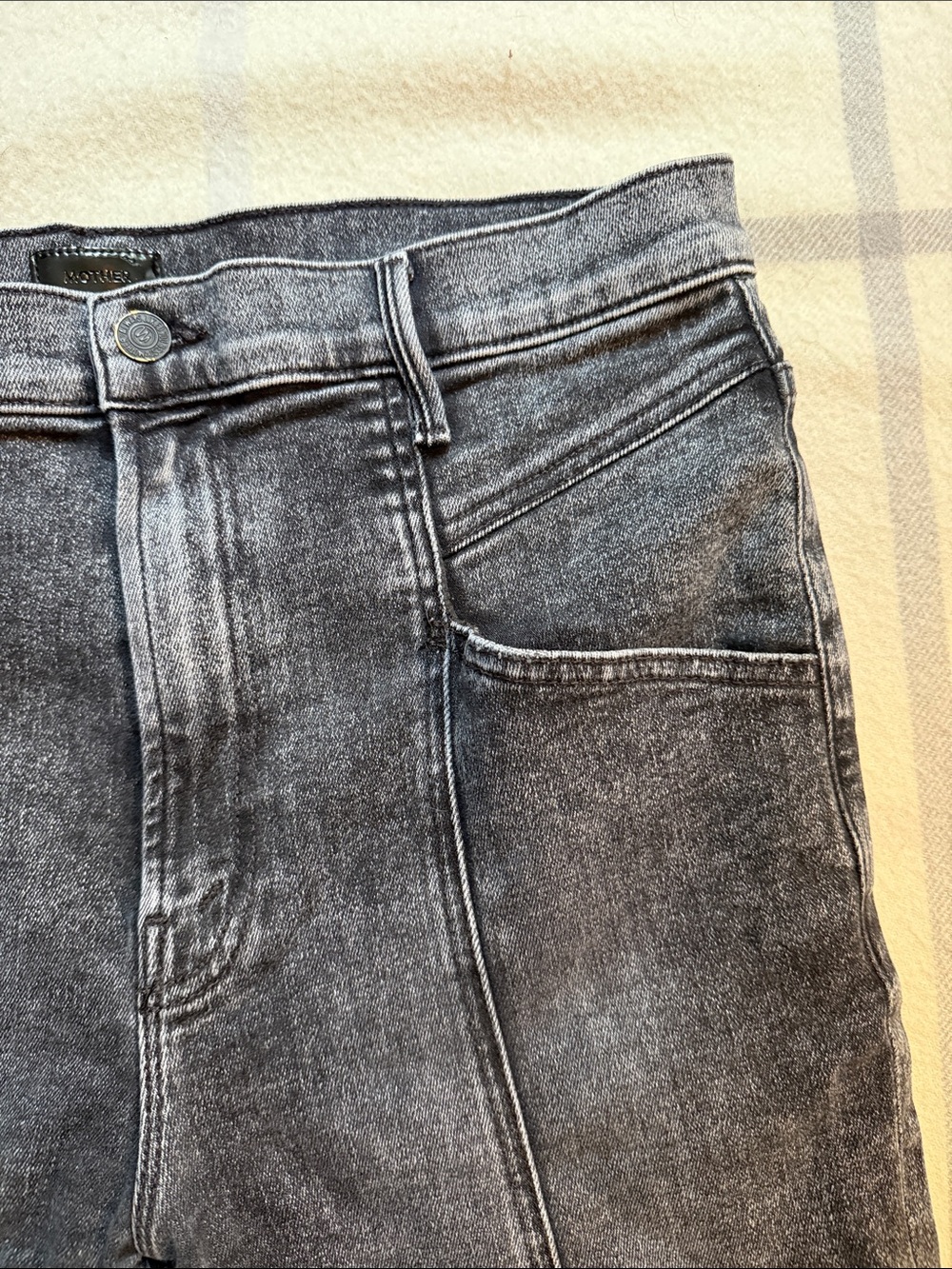 MOTHER The Seamed Swooner Skimp Jean in Train Stops Size 32 - Picture 6 of 16